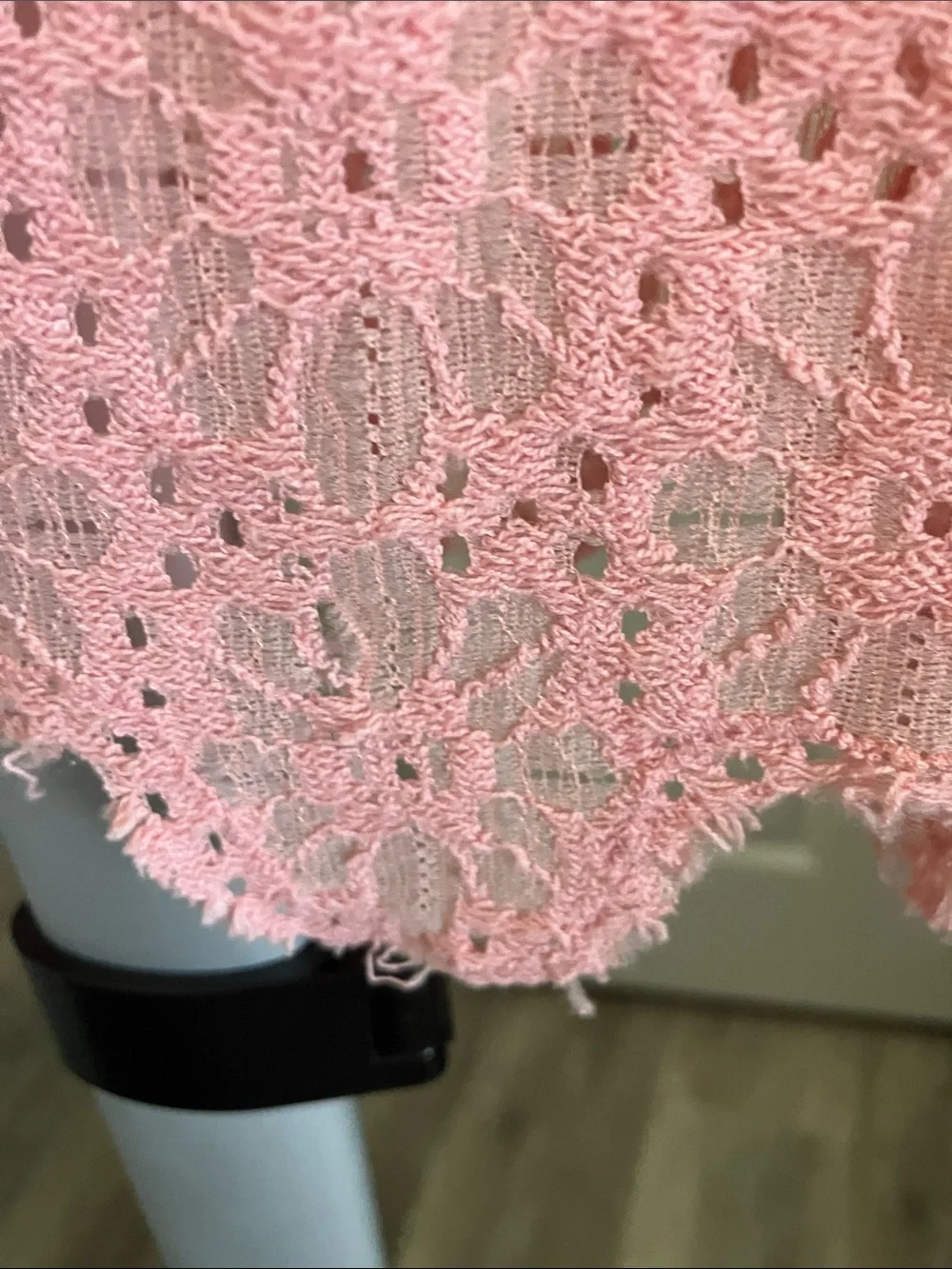 Free people intimates peachy pink lace cami S/P frayed